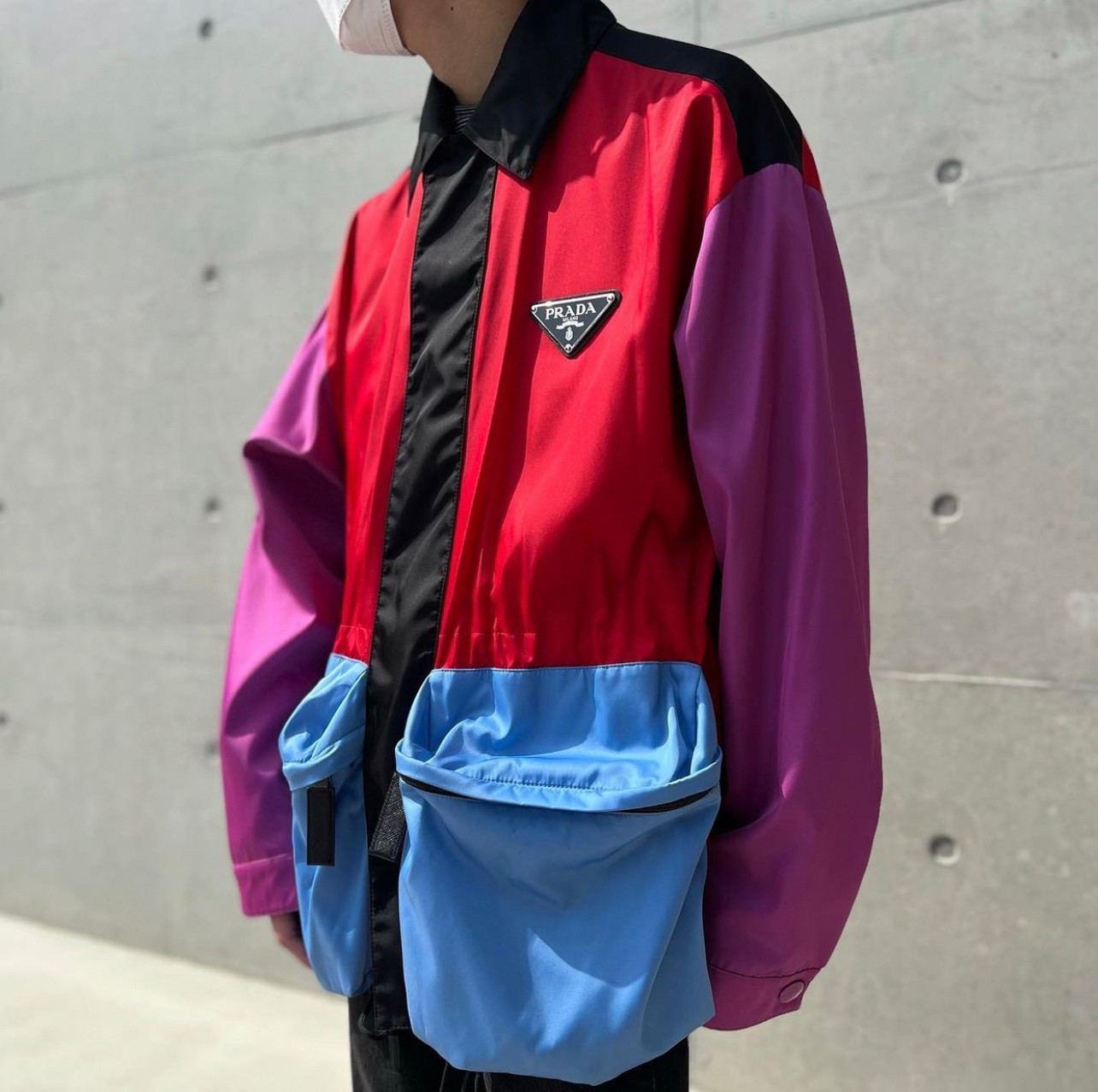 PRADA ss12 レザー切り替えナイロンブルゾン （PRADA（ブルゾン）の 